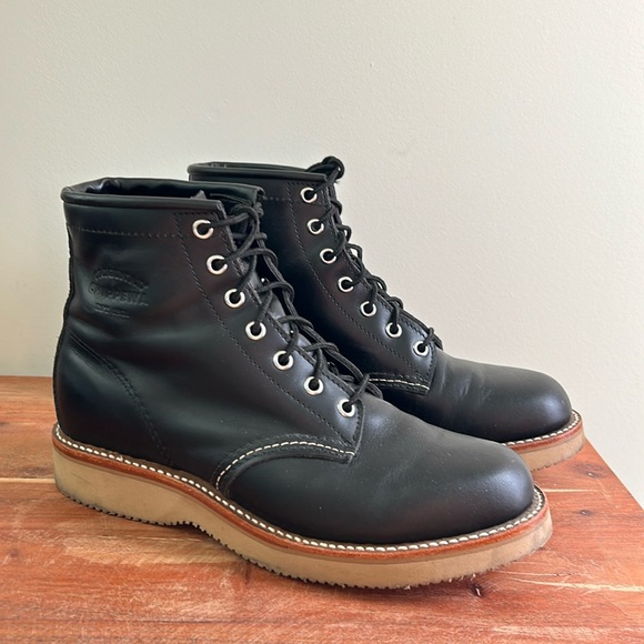 Chippewa Shoes - Chippewa 6” Keota Service Boots Black Leather (like new condition) wmns size 8